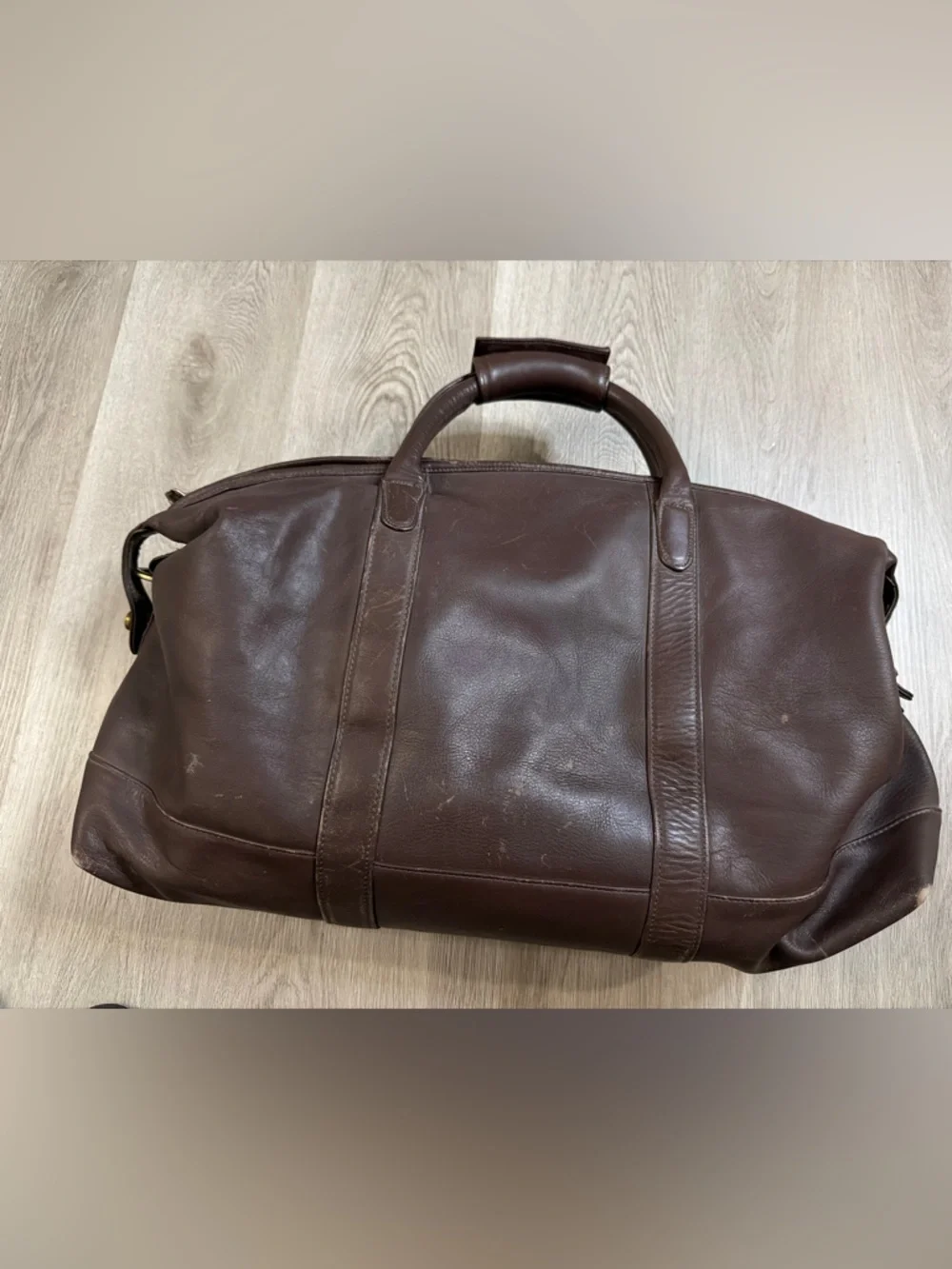 Coach Men's Brown Leather Duffel Bag - Picture 4 of 16